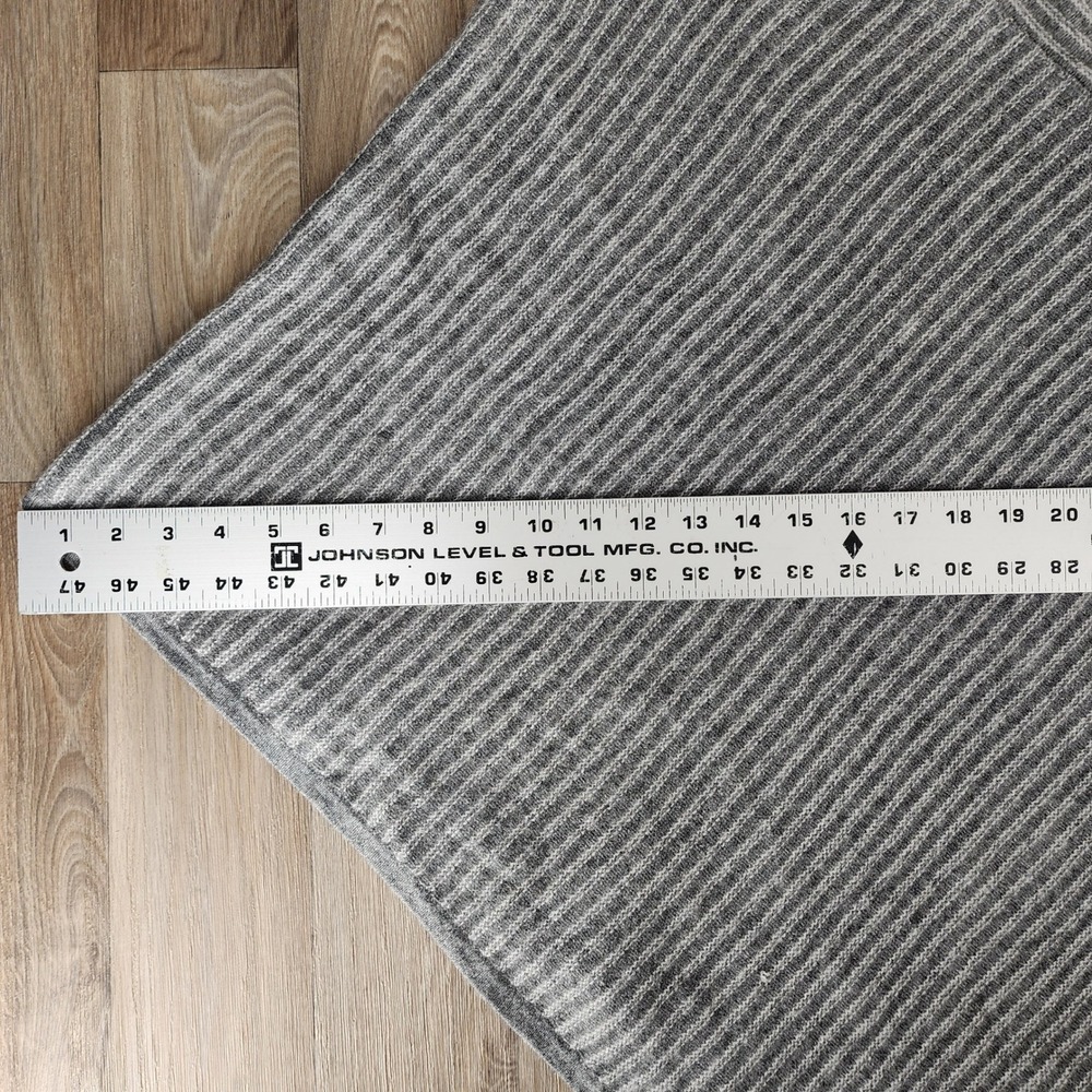 Sofia Cashmere Striped V Neck Poncho One Size 100% Cashmere‎ Grey - Picture 5 of 13